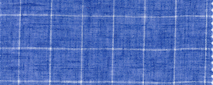 Linen | 100% Pure Italian Linen | Albini Sahara | Blue Windowpane